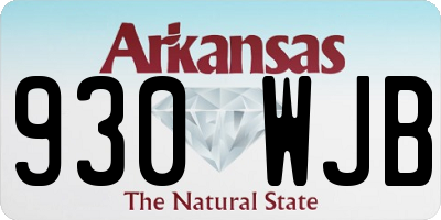 AR license plate 930WJB