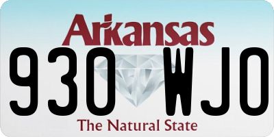AR license plate 930WJO