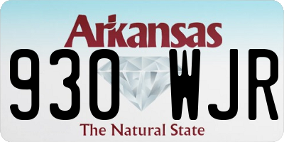 AR license plate 930WJR