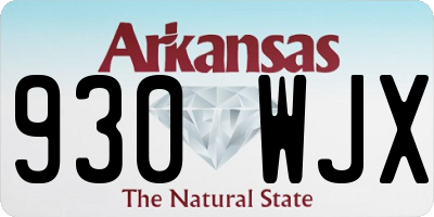 AR license plate 930WJX