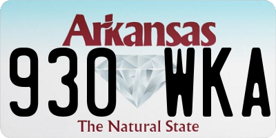 AR license plate 930WKA
