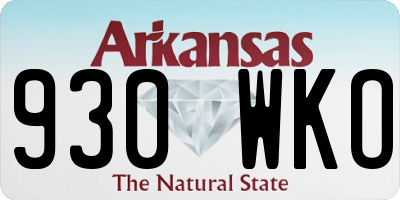 AR license plate 930WKO
