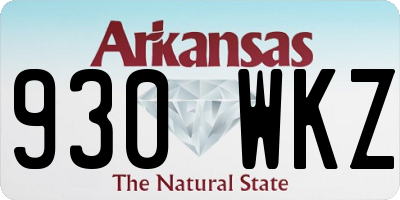 AR license plate 930WKZ