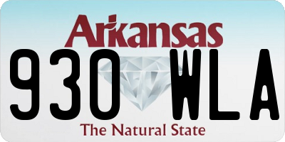 AR license plate 930WLA