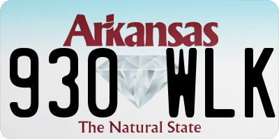 AR license plate 930WLK
