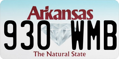 AR license plate 930WMB