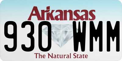 AR license plate 930WMM