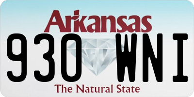 AR license plate 930WNI