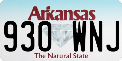AR license plate 930WNJ
