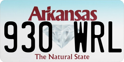 AR license plate 930WRL