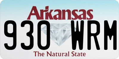 AR license plate 930WRM