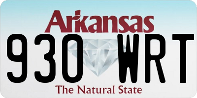 AR license plate 930WRT