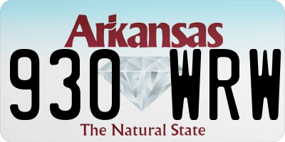 AR license plate 930WRW