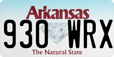 AR license plate 930WRX