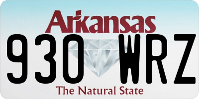 AR license plate 930WRZ