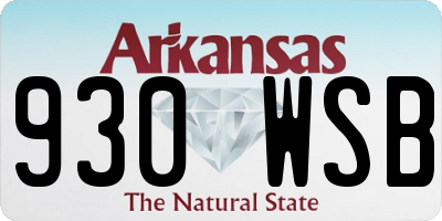 AR license plate 930WSB