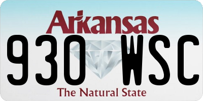 AR license plate 930WSC