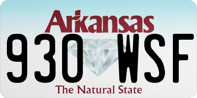AR license plate 930WSF