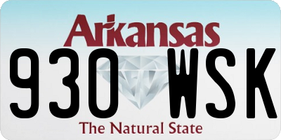 AR license plate 930WSK