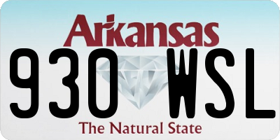 AR license plate 930WSL