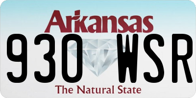 AR license plate 930WSR