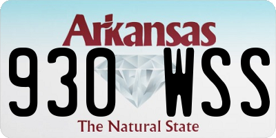 AR license plate 930WSS