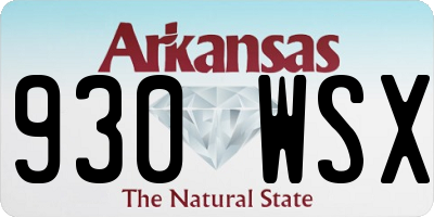 AR license plate 930WSX