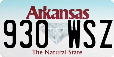 AR license plate 930WSZ