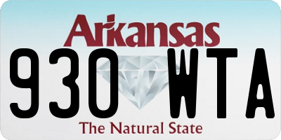 AR license plate 930WTA