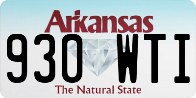 AR license plate 930WTI