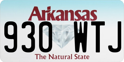 AR license plate 930WTJ