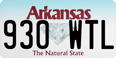 AR license plate 930WTL
