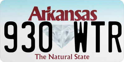 AR license plate 930WTR