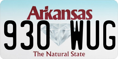 AR license plate 930WUG