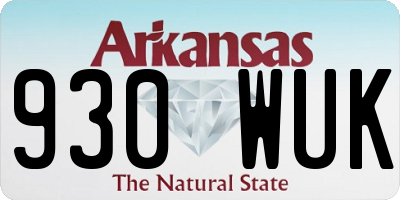 AR license plate 930WUK