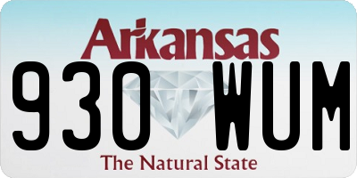 AR license plate 930WUM