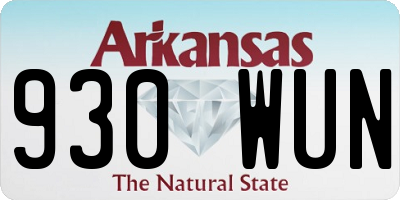 AR license plate 930WUN