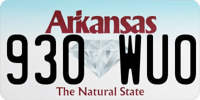 AR license plate 930WUO