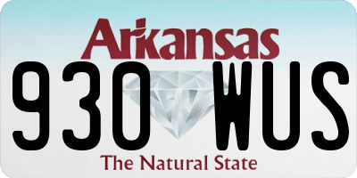 AR license plate 930WUS