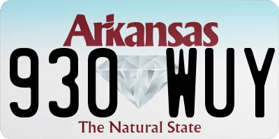 AR license plate 930WUY