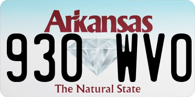 AR license plate 930WVO