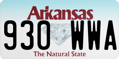 AR license plate 930WWA