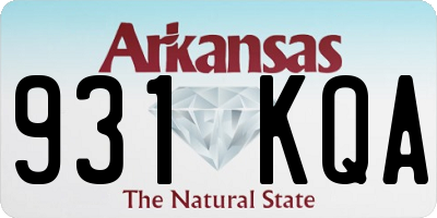 AR license plate 931KQA