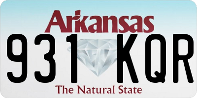 AR license plate 931KQR