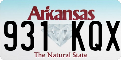 AR license plate 931KQX