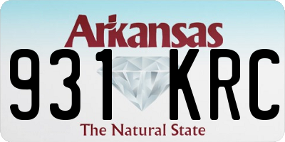 AR license plate 931KRC