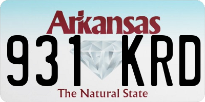 AR license plate 931KRD