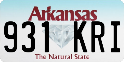 AR license plate 931KRI