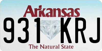 AR license plate 931KRJ