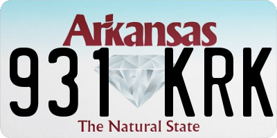 AR license plate 931KRK